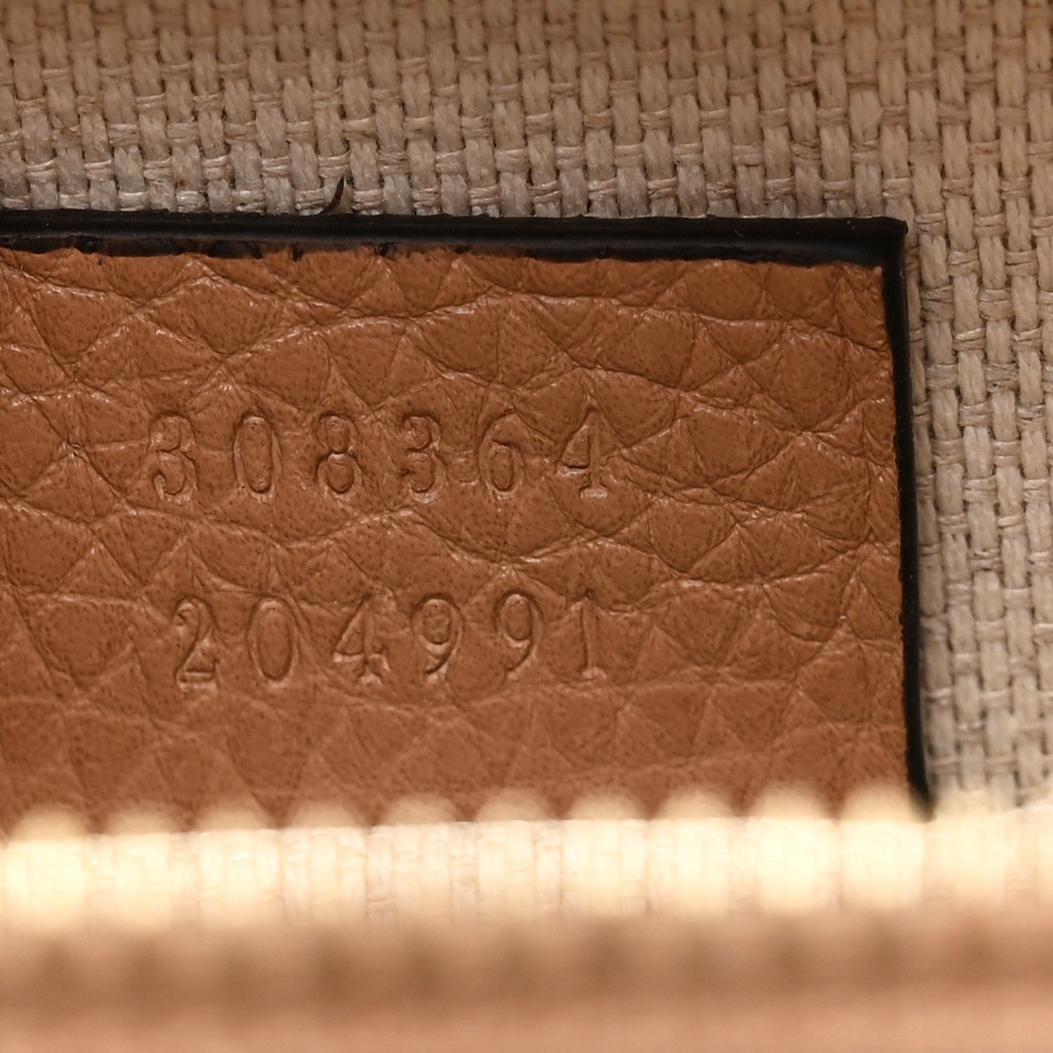 Gucci Pebbled Calfskin Small Soho Disco Bag Camelia 7 of 10