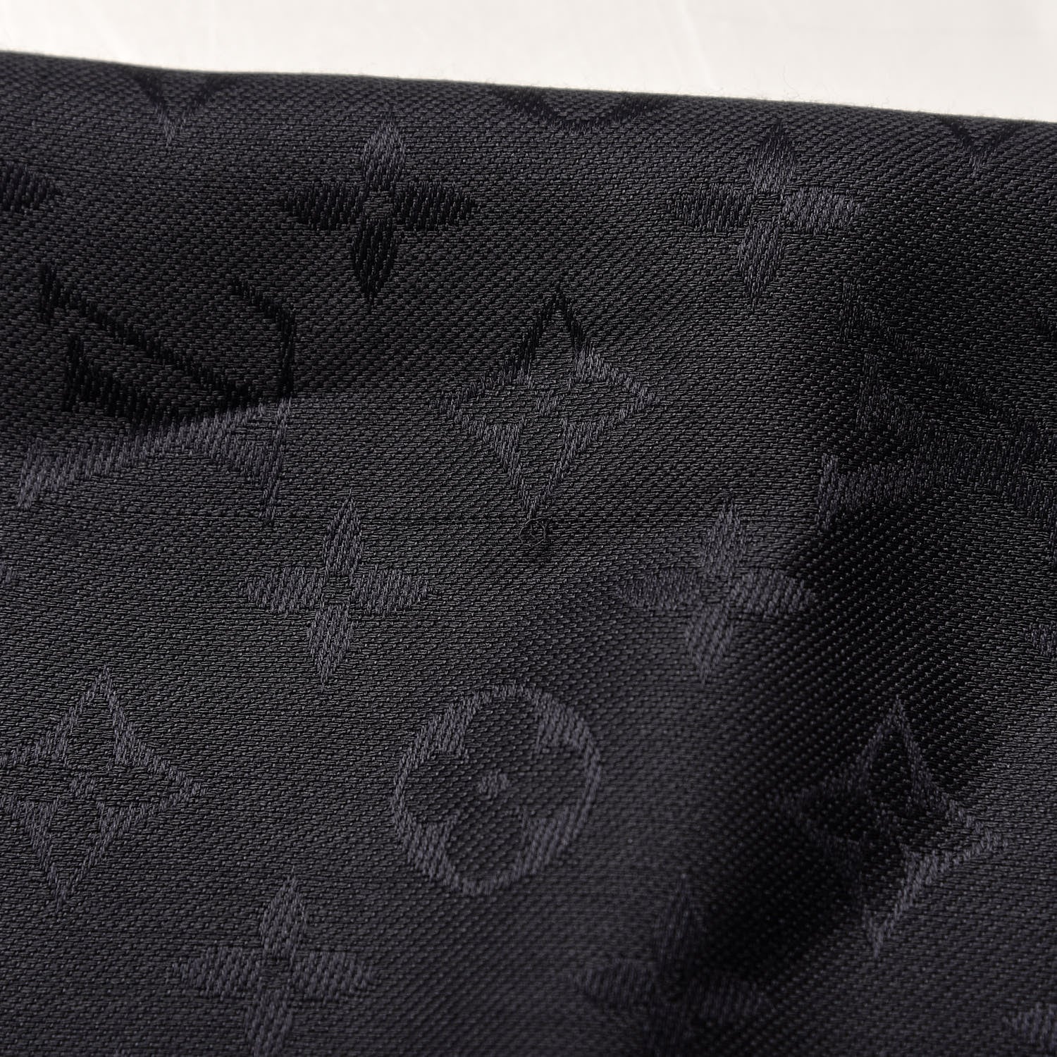 Louis Vuitton Silk Wool Monogram Shawl Charcoal Grey 4 of 7