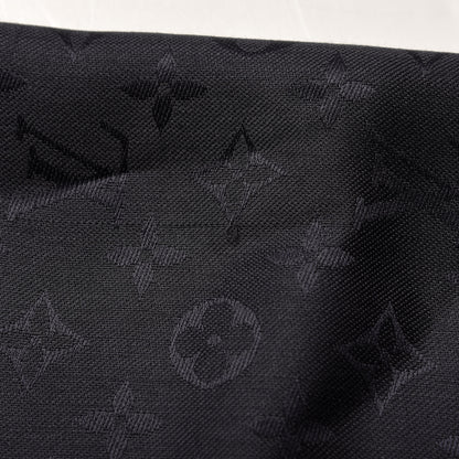 Louis Vuitton Silk Wool Monogram Shawl Charcoal Grey 4 of 7