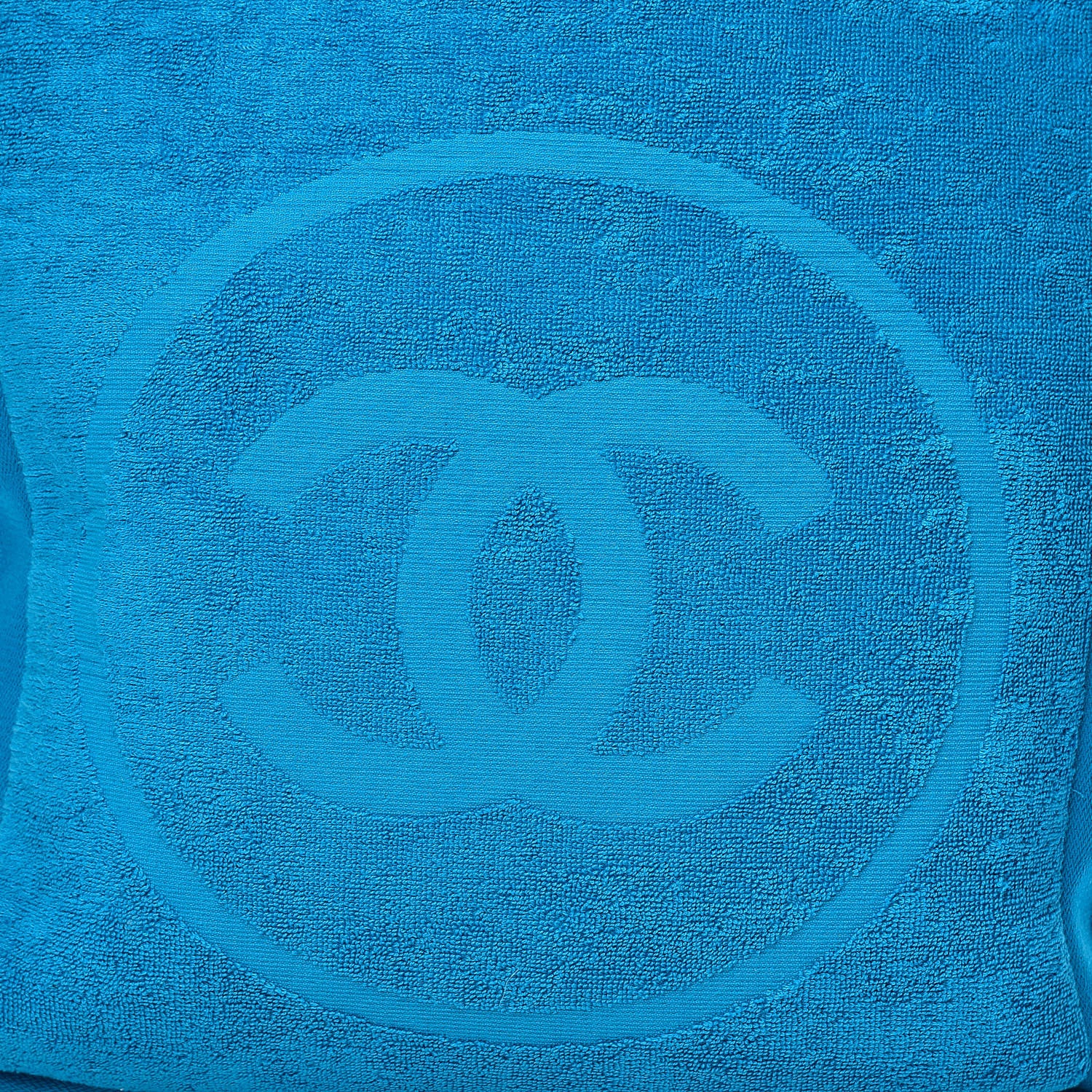 Chanel Terry Cotton CC Beach Tote Towel Set Blue 12 of 12