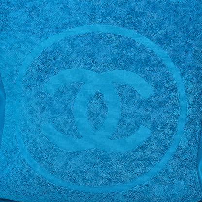 Chanel Terry Cotton CC Beach Tote Towel Set Blue 12 of 12
