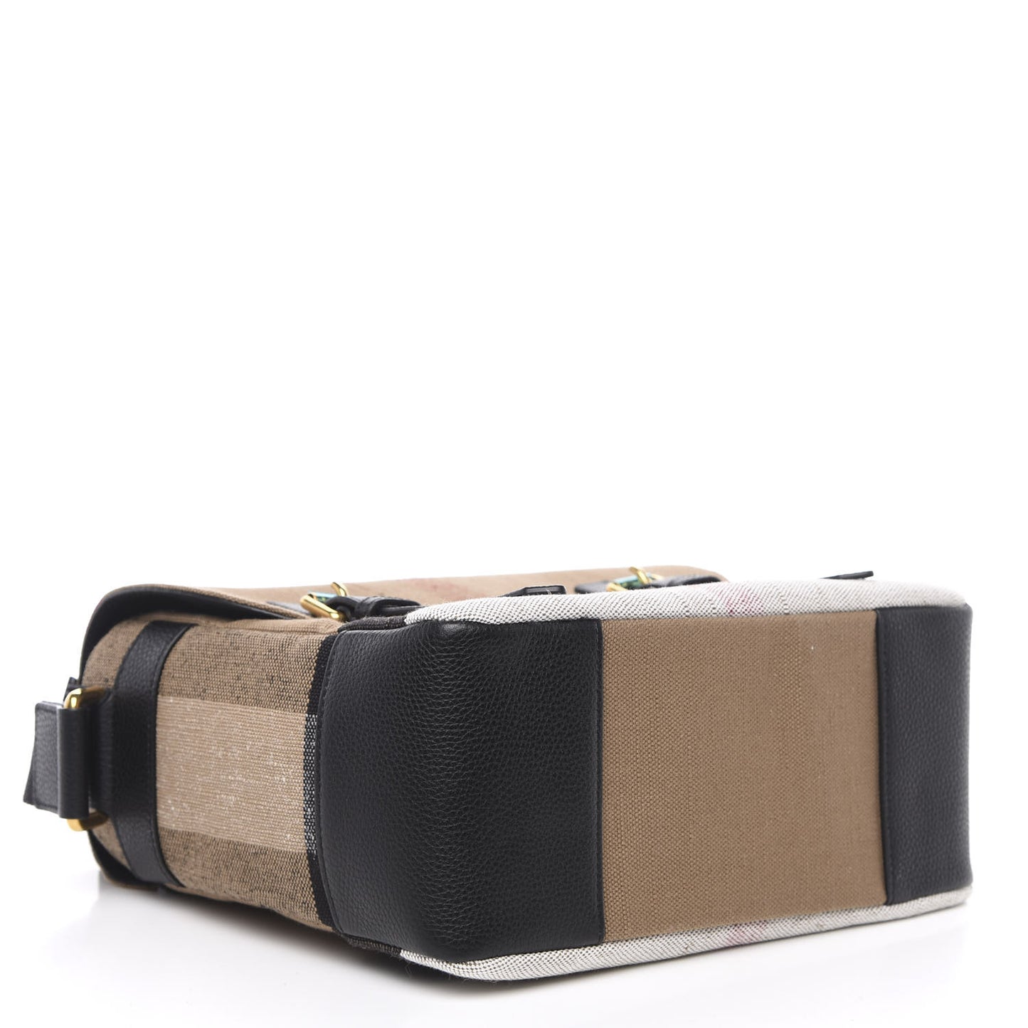 Canvas Mega Check Large Baildon Messenger Bag Black