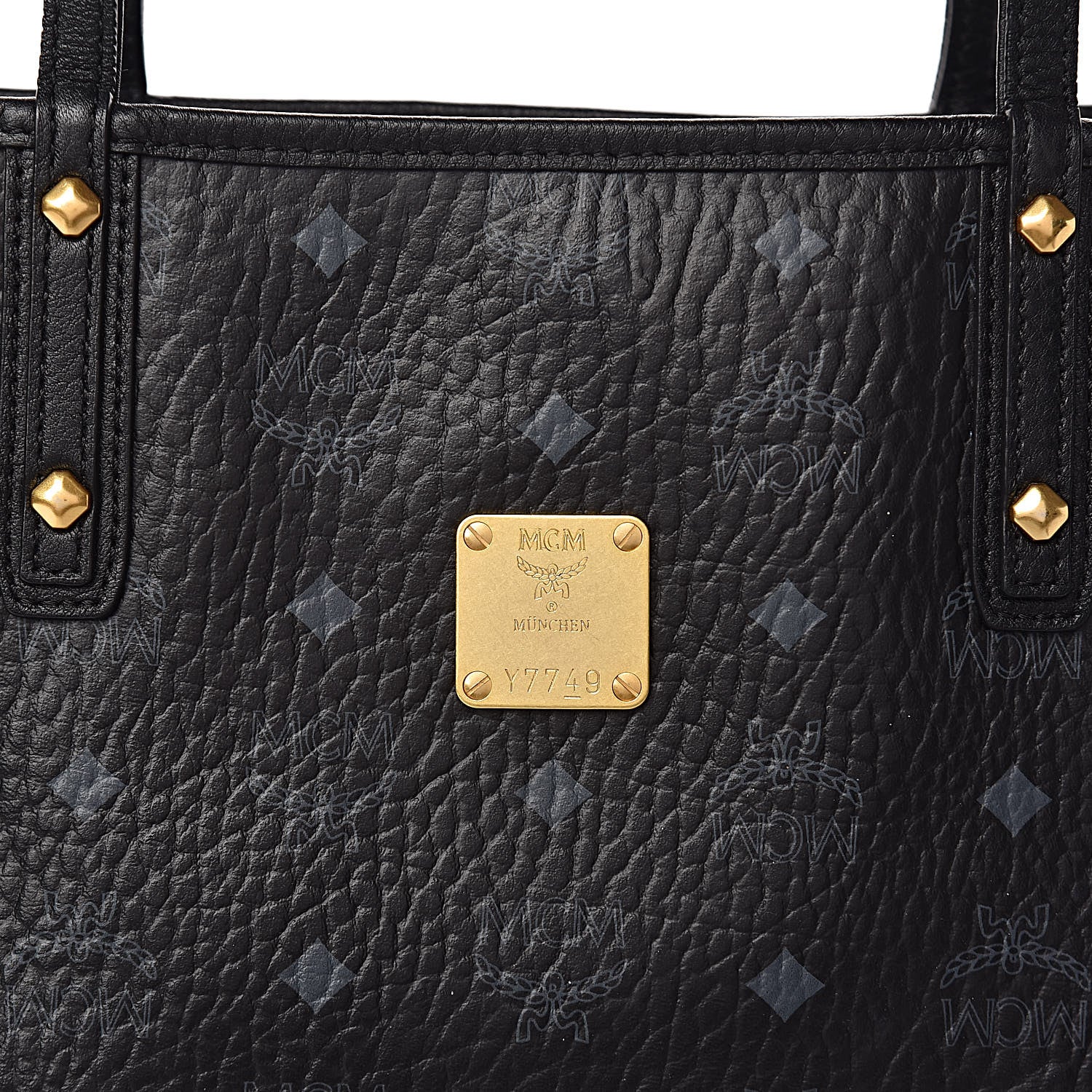 MCM Visetos Medium Project Reversible Shopper Tote Black 14 of 15