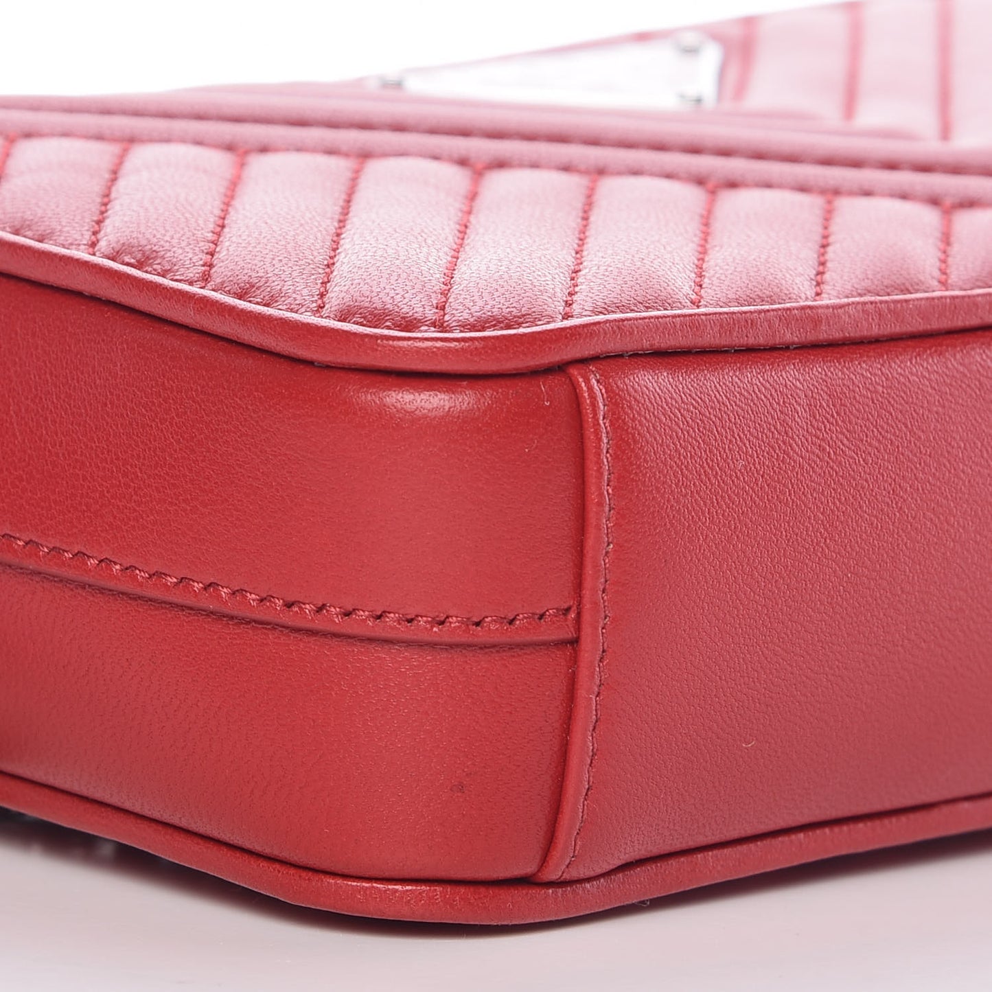 Nappa Impunture Diagramme Mini Double Zip Chain Crossbody Bag Fuoco
