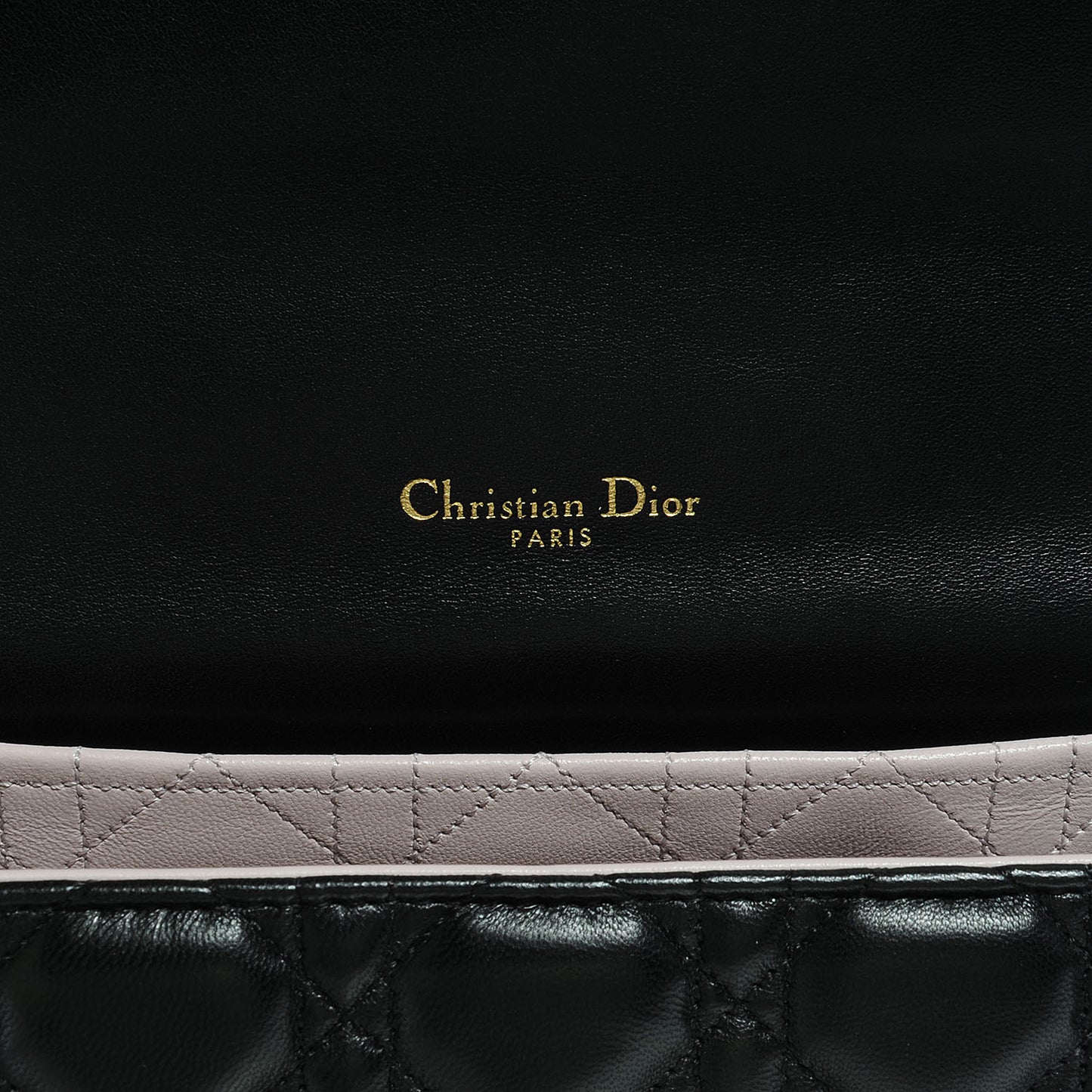 Lambskin Cannage Medium Miss Dior Flap Black