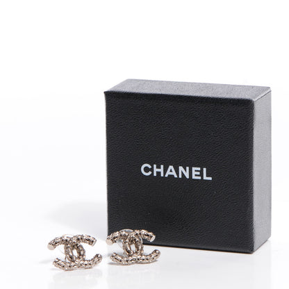 Chanel CC Earrings Silver 5 of 5