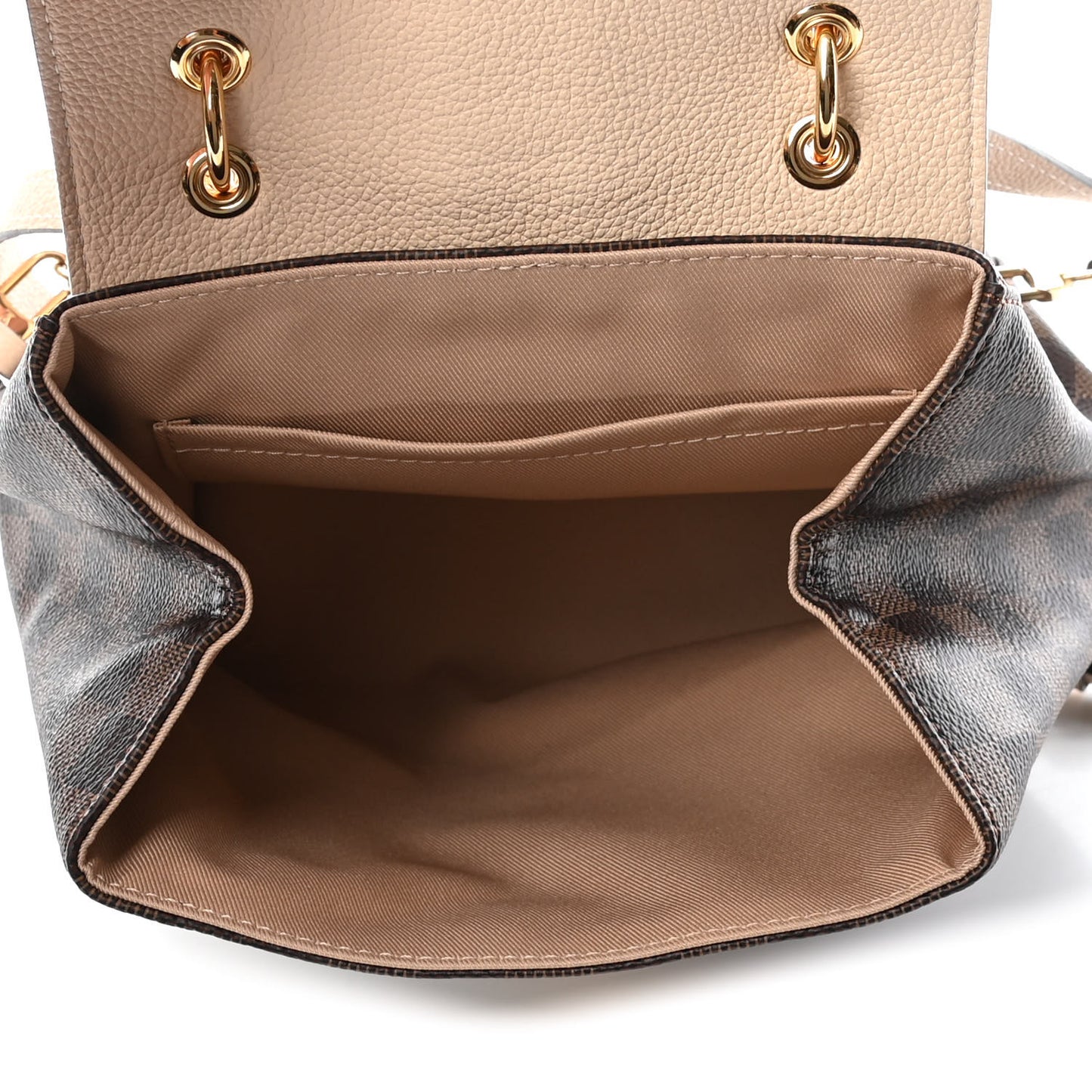 Damier Ebene Clapton Backpack Creme