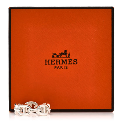 Hermes Sterling Silver PM Chaine d'Ancre Enchainee Band Ring 51 5.75 9 of 9