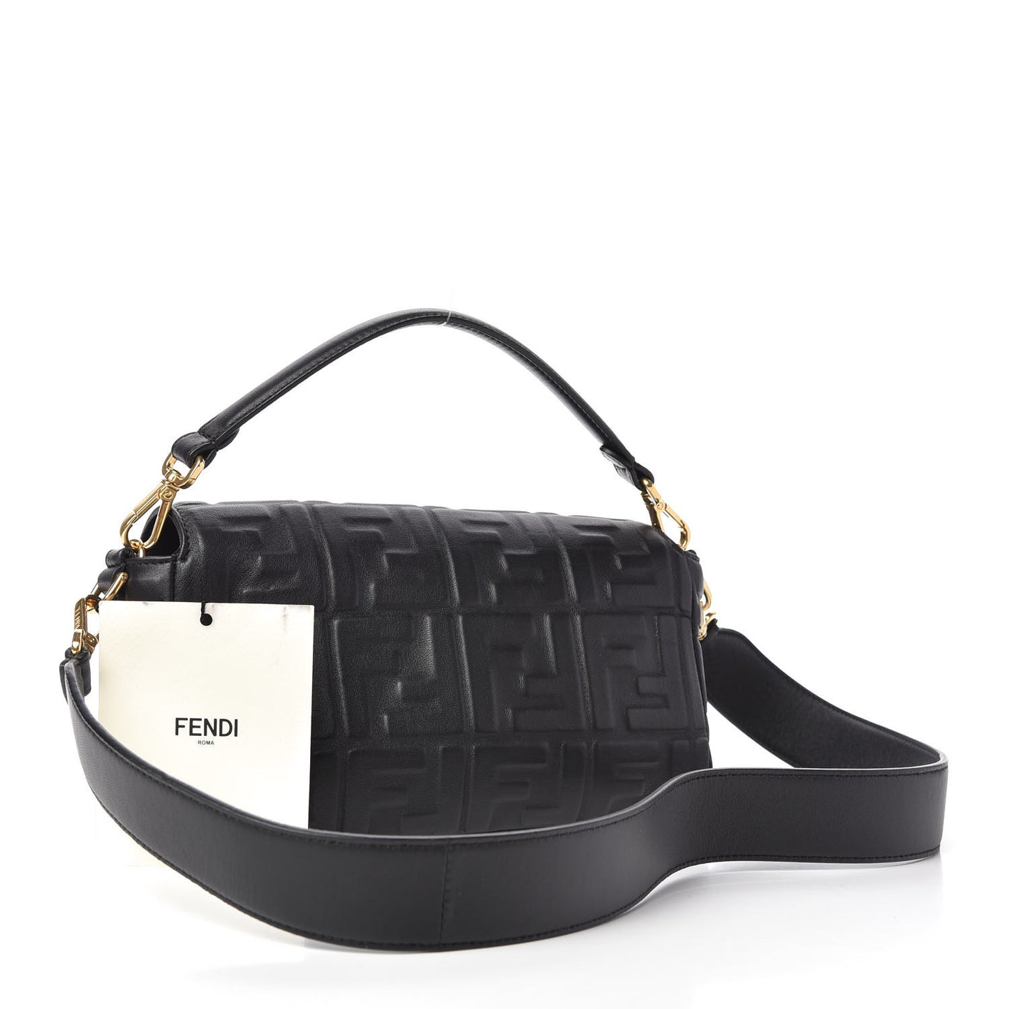 Nappa FF 1974 Embossed Baguette Black