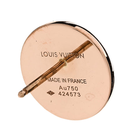 Louis Vuitton 18K Pink Gold Mother of Pearl Color Blossom Sun Stud Earring 4 of 4