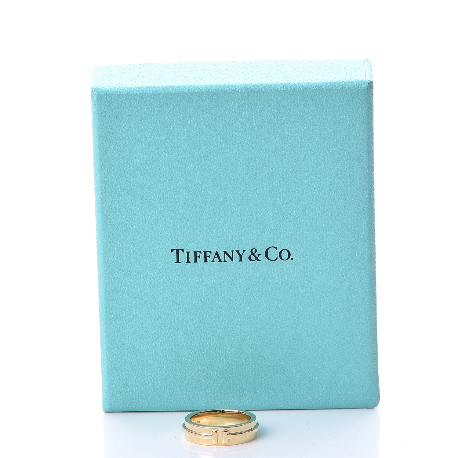 Tiffany 18K Yellow Gold T Two Ring 51 5.75 5 of 5
