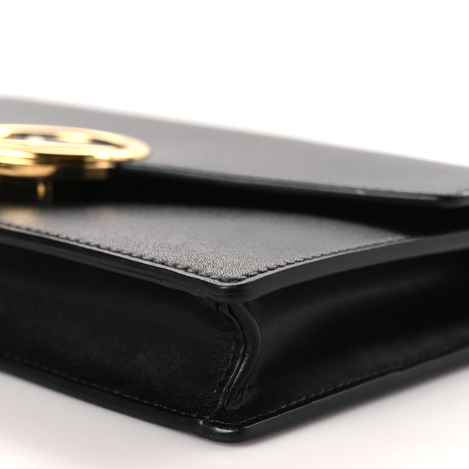 Fendi Vitello Liberty Lucido F is Fendi Medium Envelope Wallet on Chain Black 9 of 9