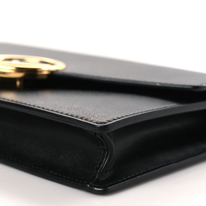 Fendi Vitello Liberty Lucido F is Fendi Medium Envelope Wallet on Chain Black 9 of 9