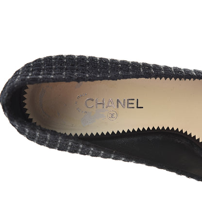 Chanel Lambskin Tweed CC Pump 36.5 Black 7 of 14