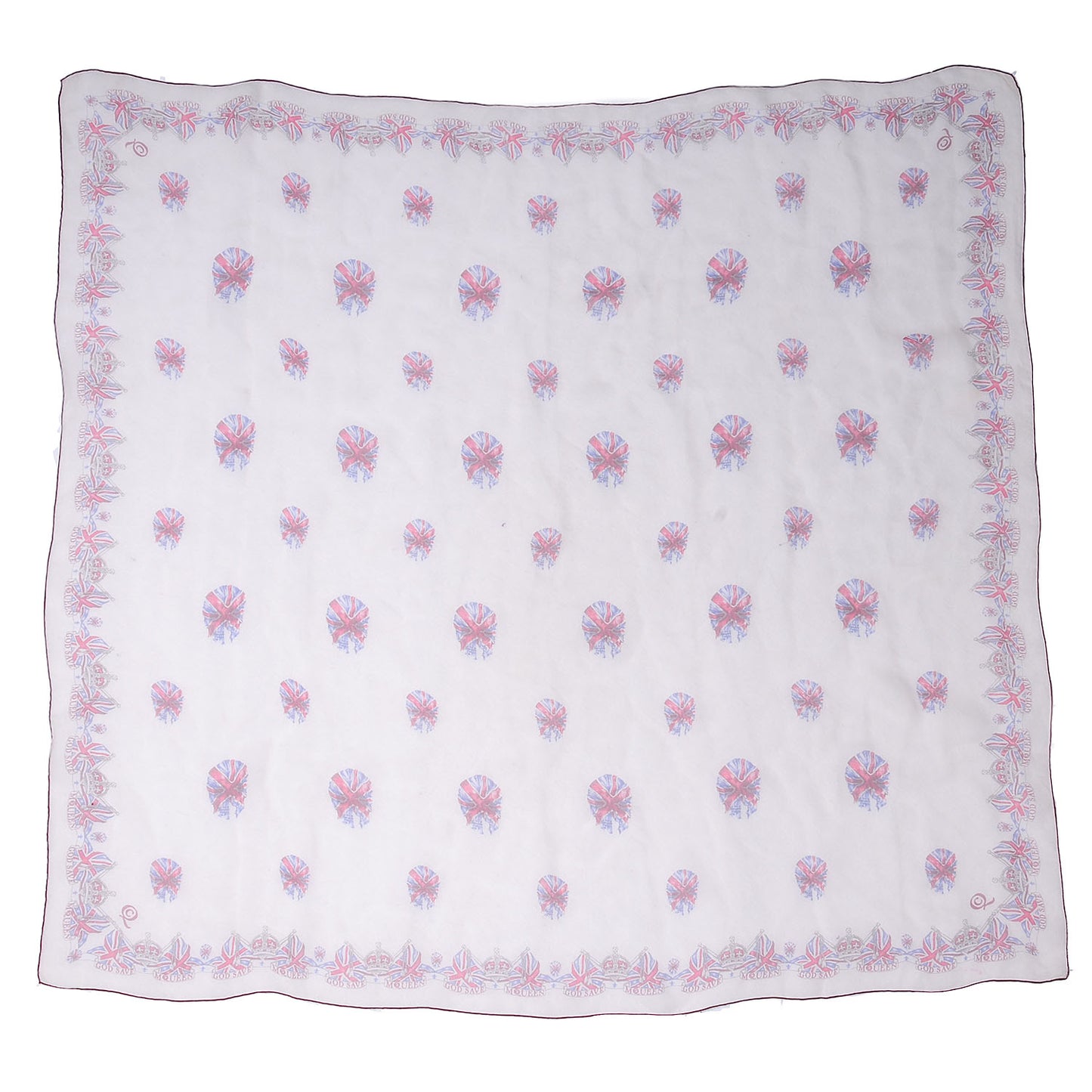 Silk Chiffon Britannia Skull Scarf