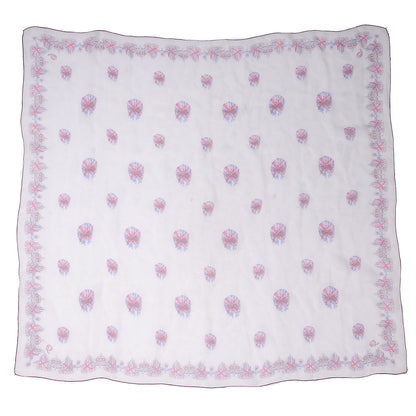 Alexander McQueen Silk Chiffon Britannia Skull Scarf 1 of 5