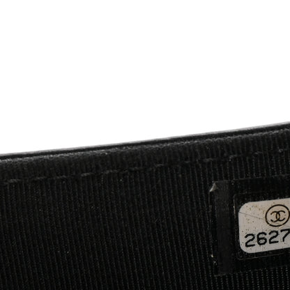 Chanel Calfskin Chevron Quilted Medal Flap Wallet Black 8 of 8