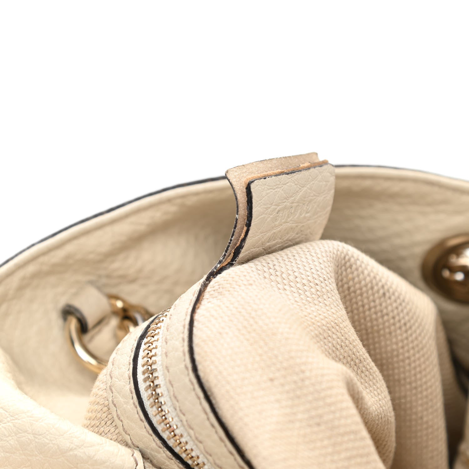 Gucci Cellarius Calfskin Medium Soho Chain Shoulder Bag Mystic White 12 of 13