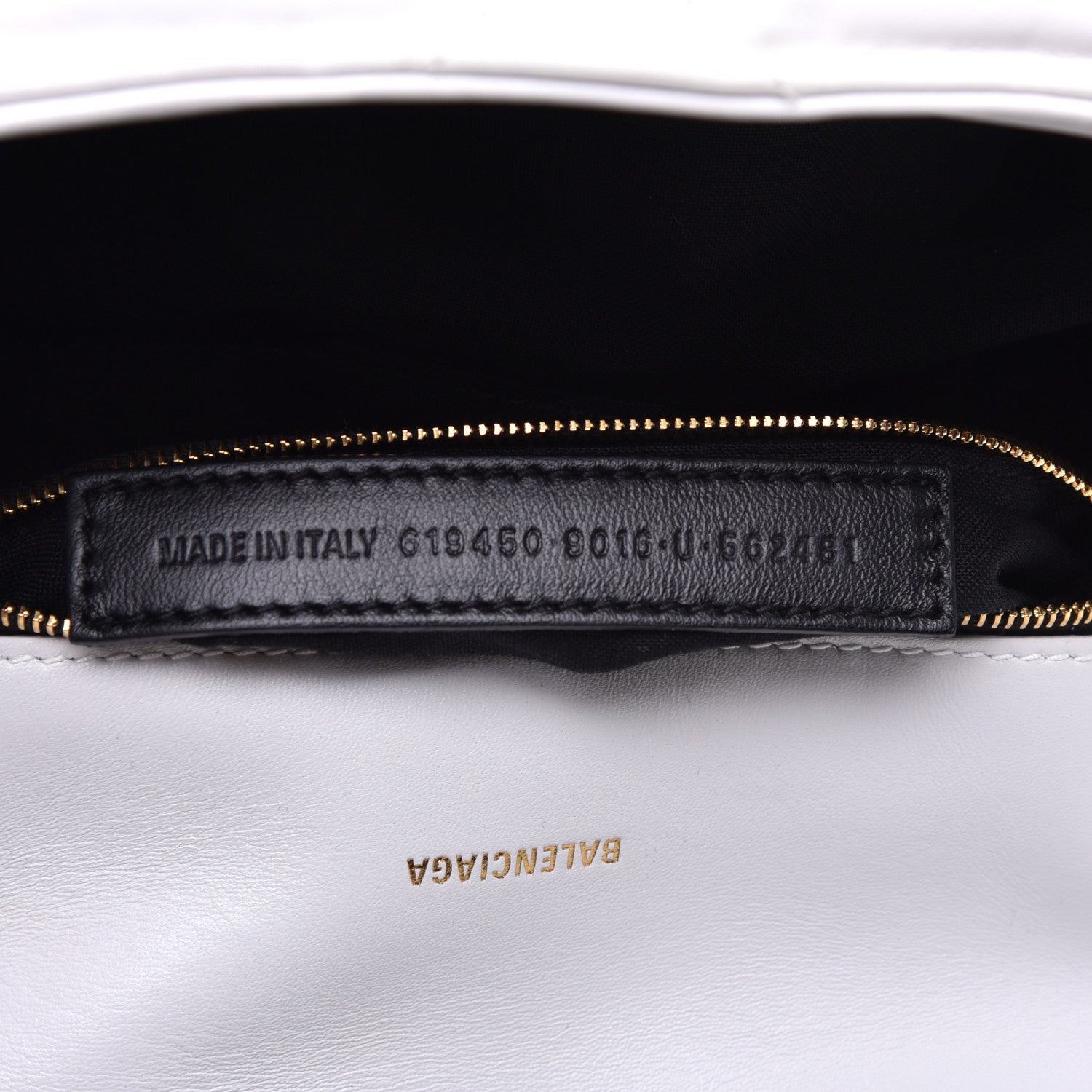 Balenciaga Nappa Calfskin Quilted Touch B Puffy Clutch White 7 of 9