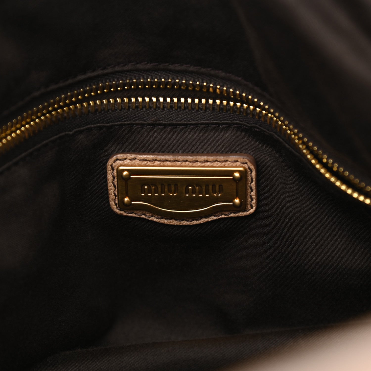 Miu Miu Nappa Large Patchwork Tote Cammello 6 of 12