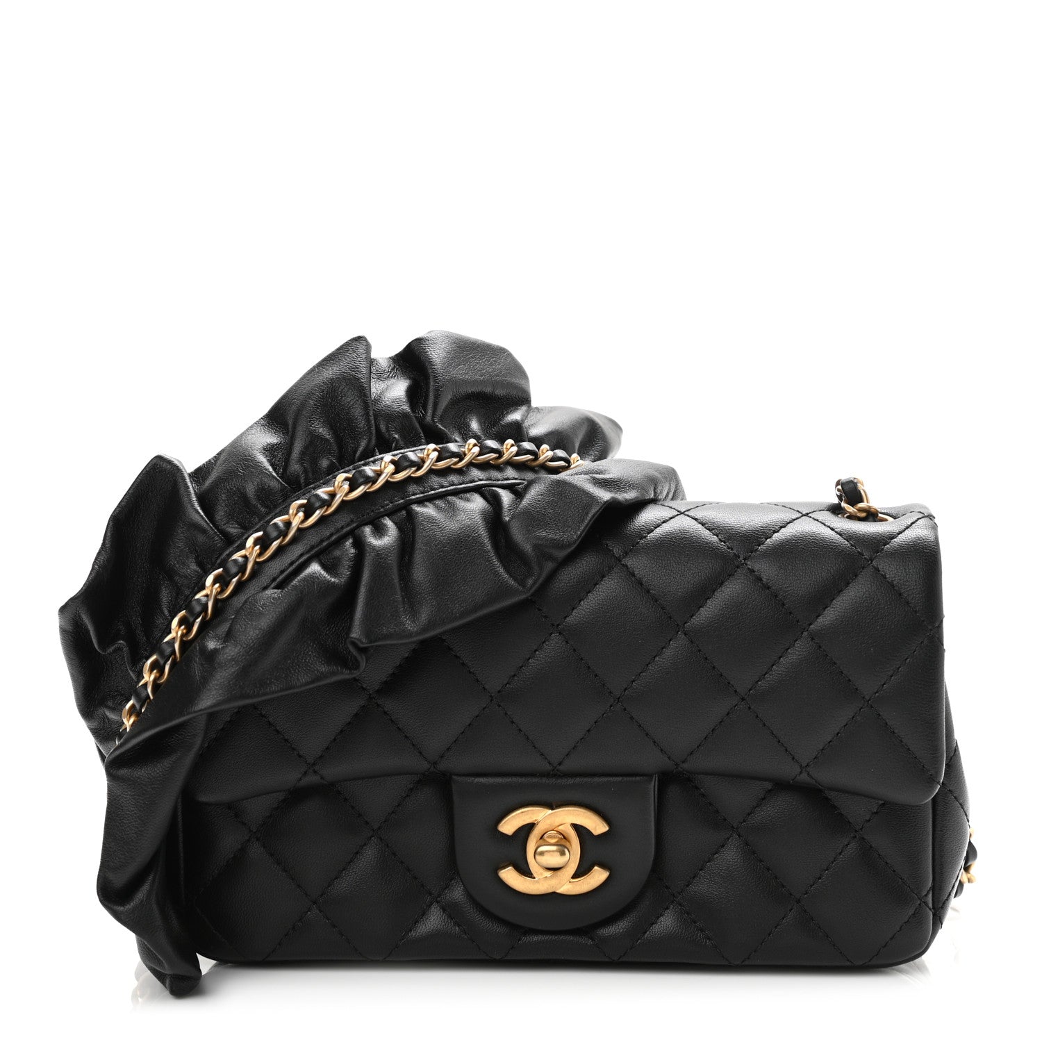 Chanel Lambskin Quilted Mini Romance Rectangular Flap Black 1 of 11