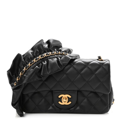 Chanel Lambskin Quilted Mini Romance Rectangular Flap Black 1 of 11
