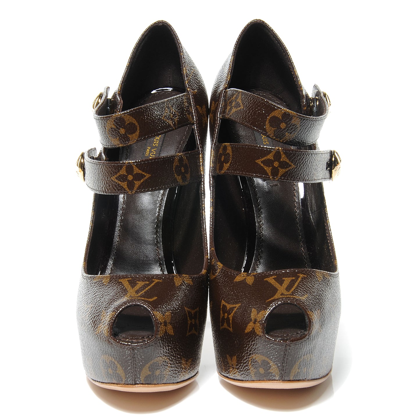 Patent Monogram Ritual Fetish Platform Pumps 37
