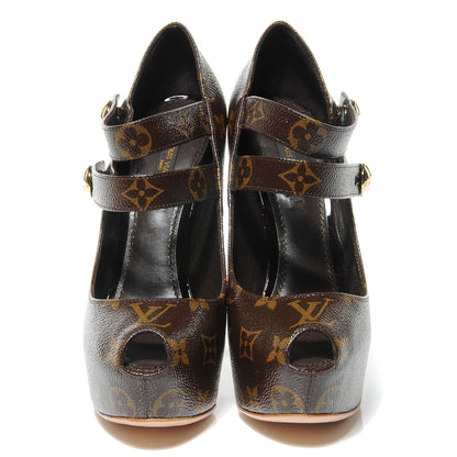 Louis Vuitton Patent Monogram Ritual Fetish Platform Pumps 37 2 of 6