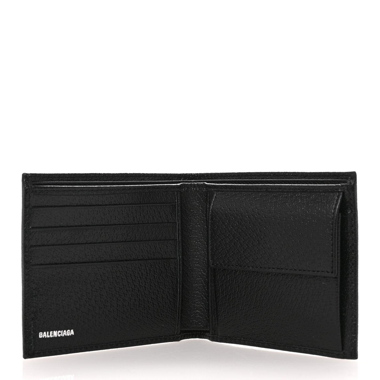 X BALENCIAGA Canvas BB Monogram Bi-Fold Wallet Black