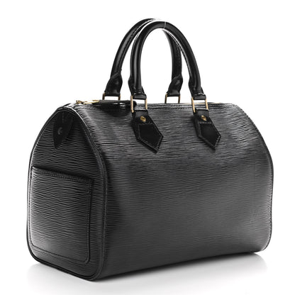 Louis Vuitton Epi Speedy 25 Black 3 of 8