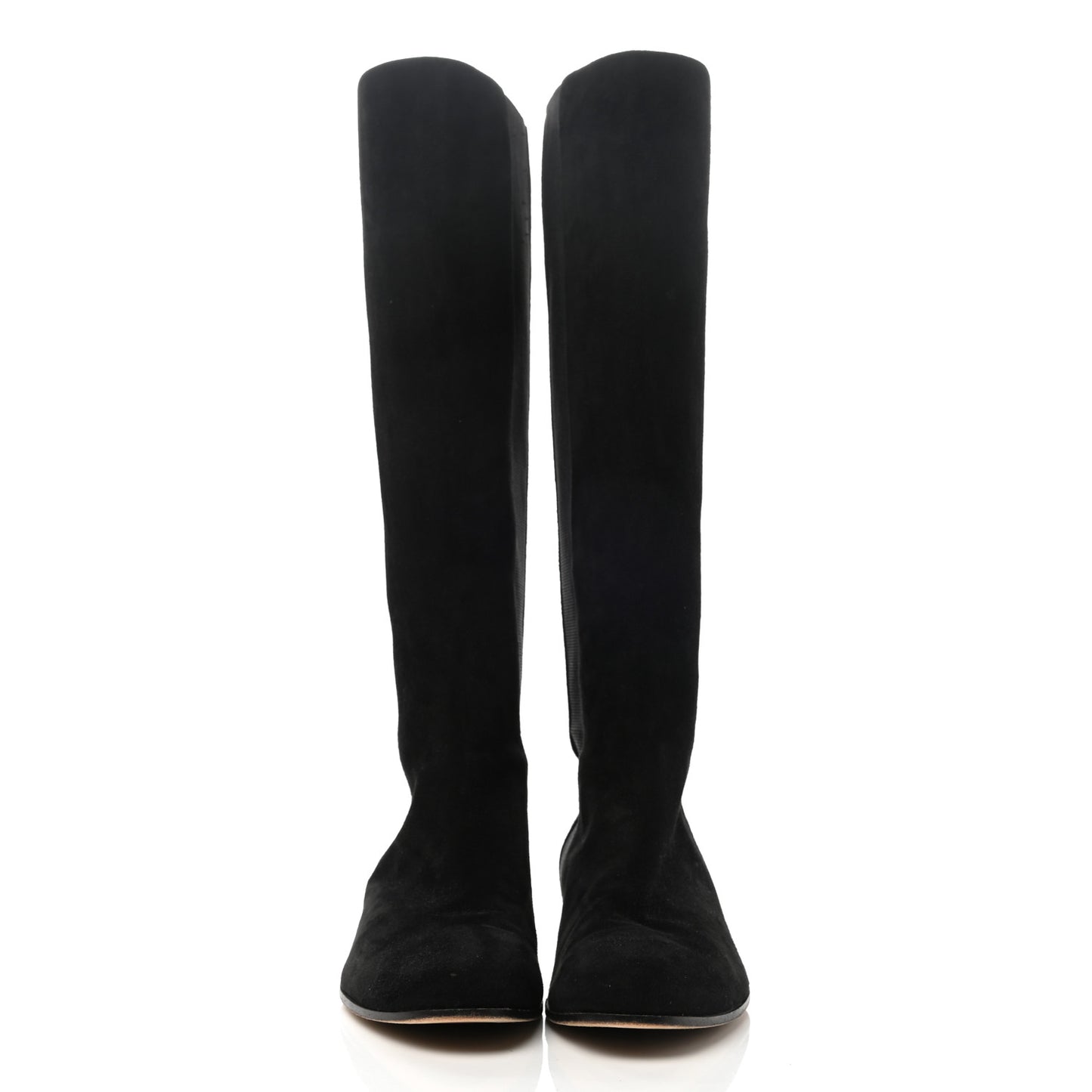Suede Knee High Boots 39.5 Black