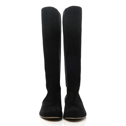 Jimmy Choo Suede Knee High Boots 39.5 Black 2 of 6