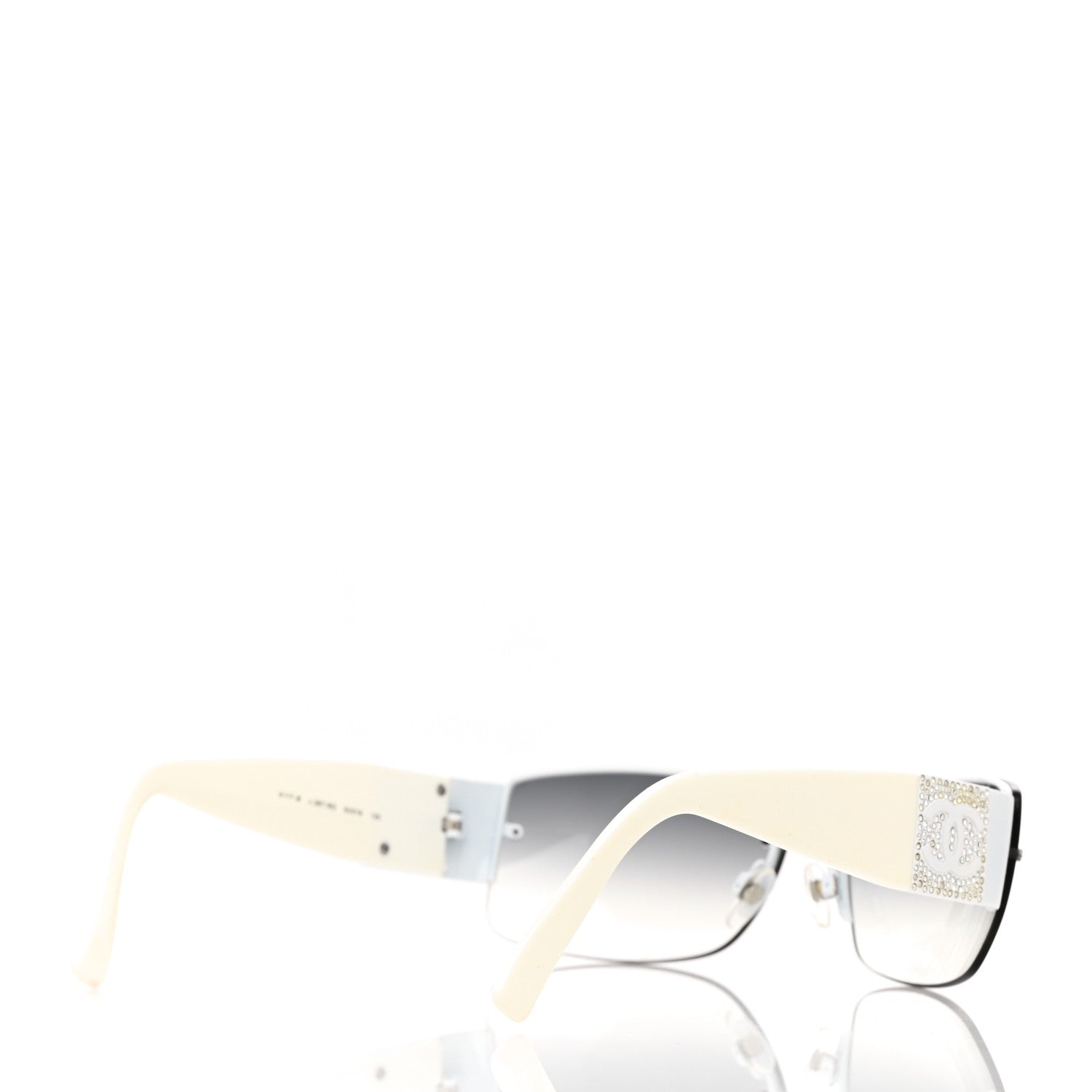 Chanel Crystal CC Sunglasses 4117-B White 4 of 7