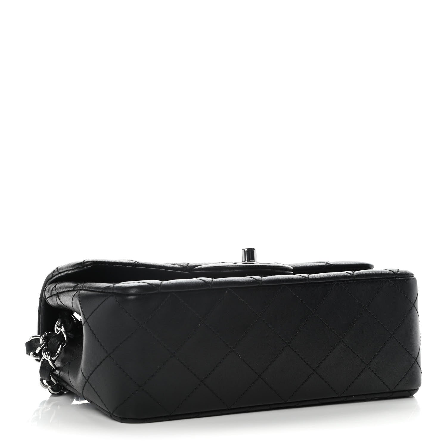 Chanel Lambskin Quilted Mini Rectangular Flap Black 3 of 11