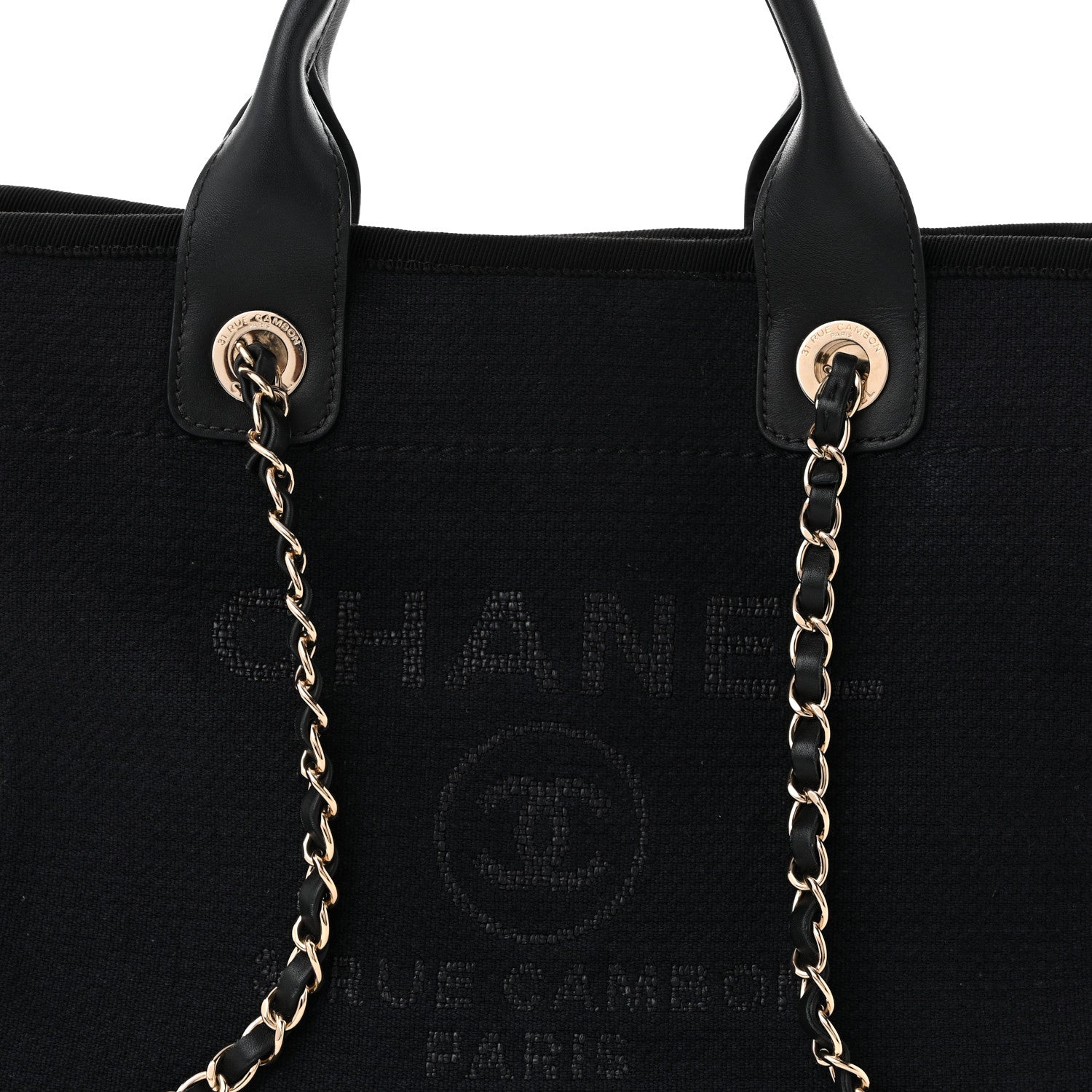 Chanel Mixed Fibers Small Deauville Tote Black 8 of 10