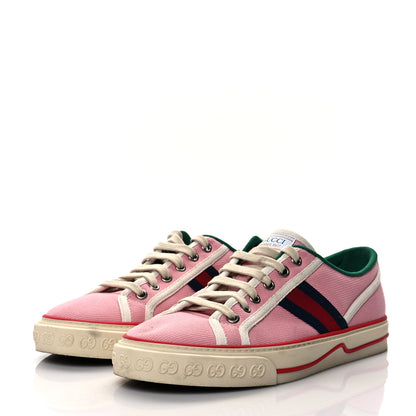 Gucci Canvas Web Womens 1977 Tennis Sneakers 40.5 Wild Rose Mystic White 3 of 11