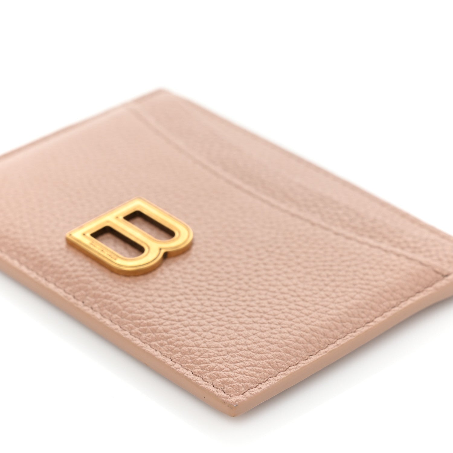 Balenciaga Grained Calfskin Hourglass Card Holder Nude Beige 9 of 10