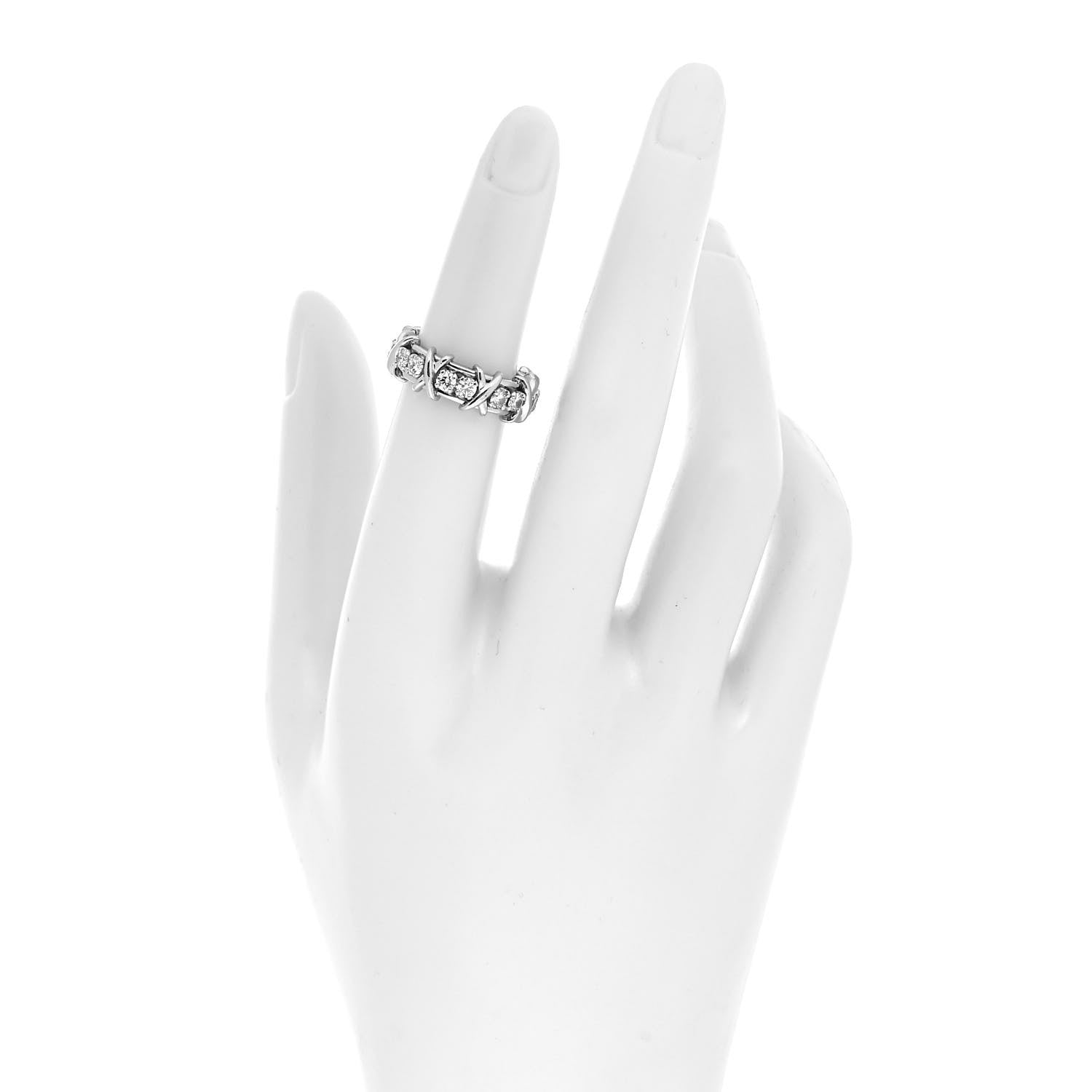 Tiffany Platinum Diamond Schlumberger Sixteen Stone Ring 49 5 2 of 4
