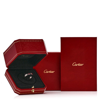 Cartier 18K White Gold 3.5mm LOVE Wedding Band Ring 52 6 5 of 5