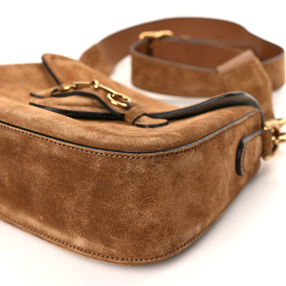 Gucci Suede Medium Lady Web Shoulder Bag New Marron 9 of 9