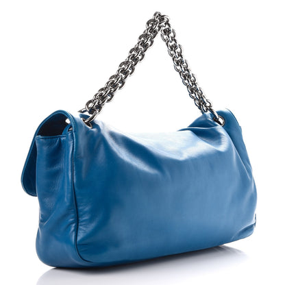 Chanel Lambskin Soft and Chain Large Flap Blue 3 of 9