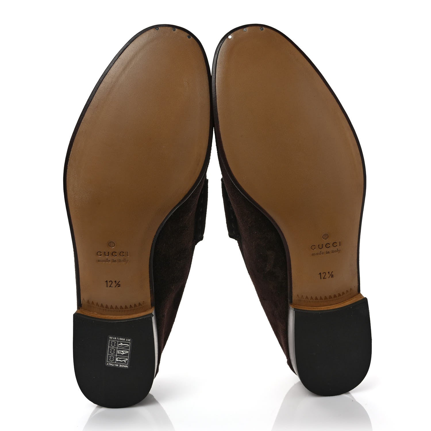 Gucci Suede Mens Horsebit Loafers 12.5 Testa di Moro 5 of 9
