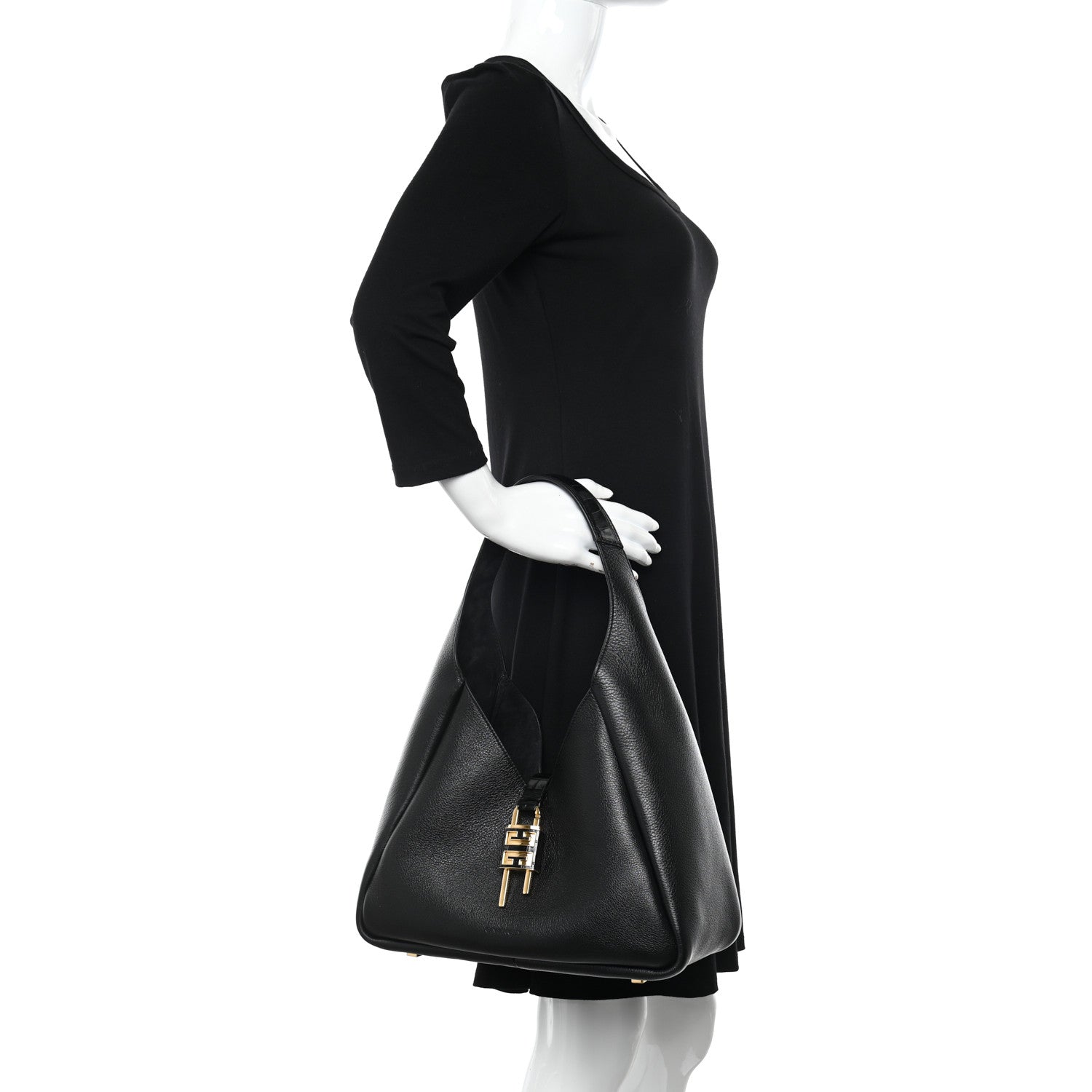 Givenchy Calfskin Medium G-Lock Hobo Black 2 of 9