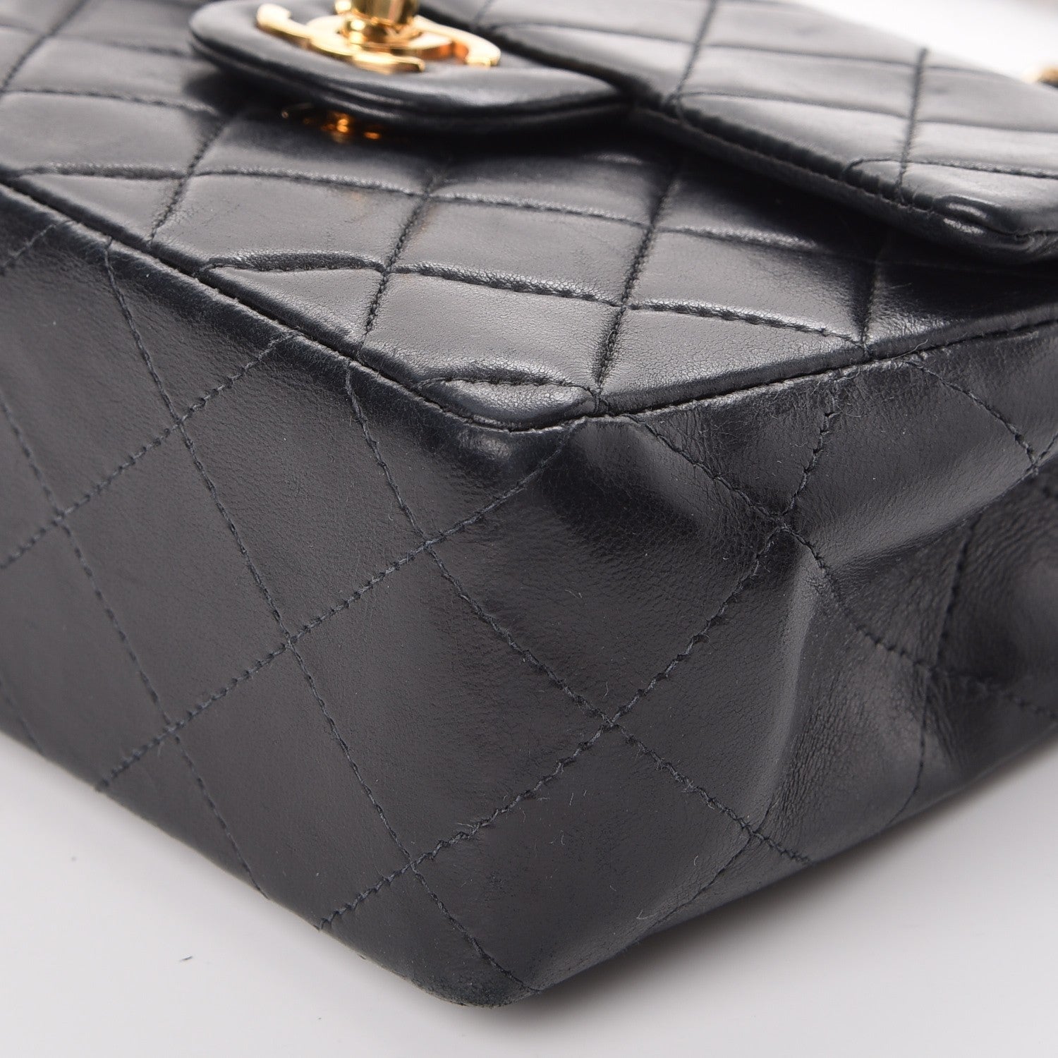 Chanel Lambskin Quilted Mini Square Flap Black 12 of 14