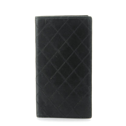 Chanel Lambskin Diamond Stitched Yen Wallet Black 1 of 8