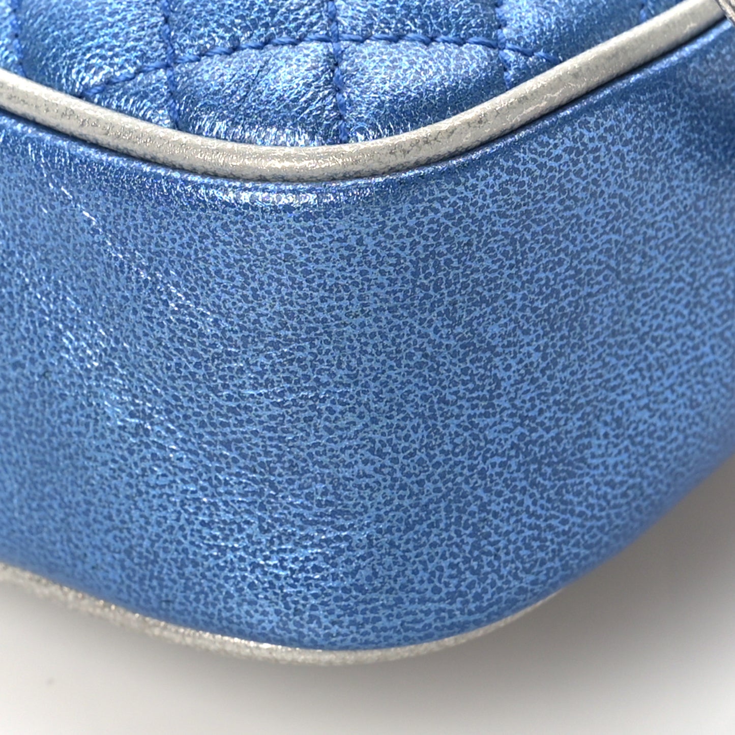 Laminated Nappa Trapuntata Mini Zumi Dome Shoulder Bag Rosso Marine Argento