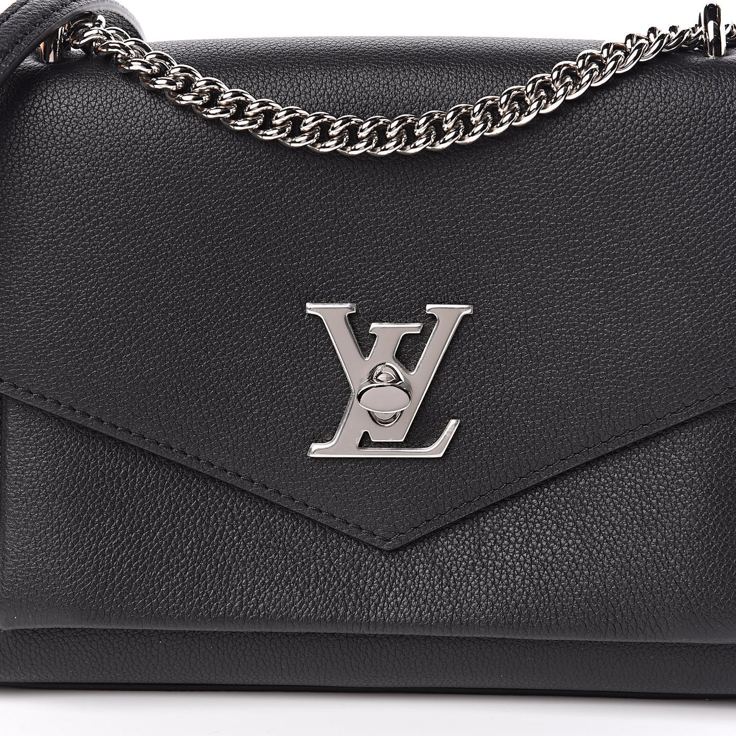 Soft Calfskin My Lockme Chain Bag BB Black