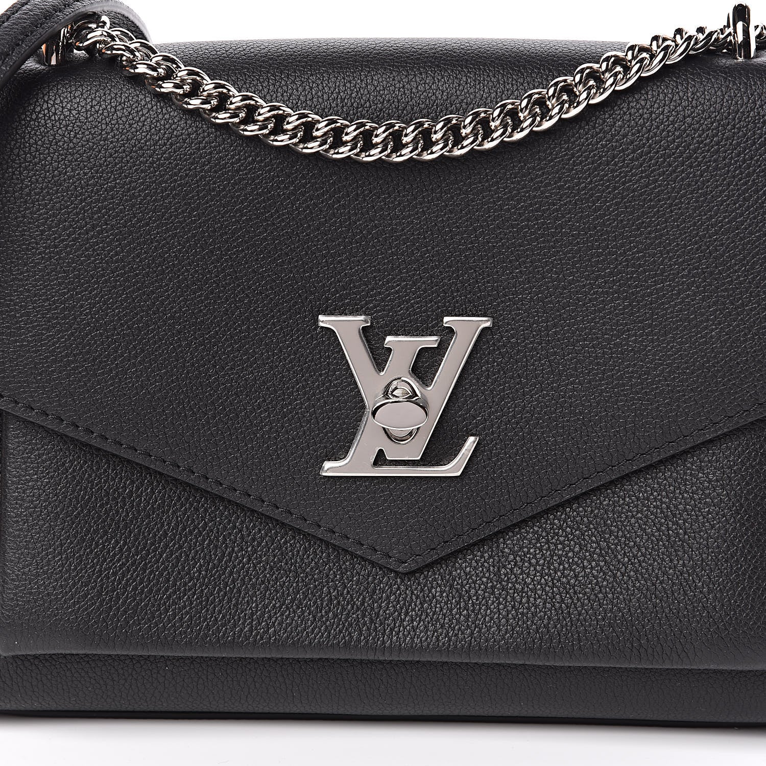 Louis Vuitton Soft Calfskin My Lockme Chain Bag BB Black 10 of 11