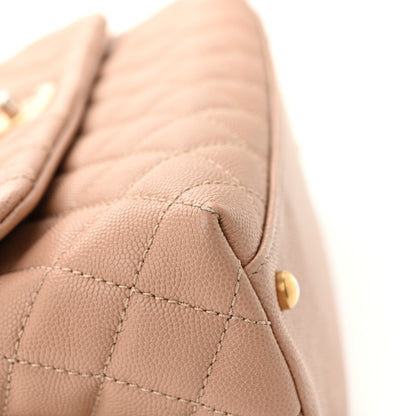 Chanel Caviar Lizard Quilted Small Coco Handle Flap Beige 12 of 13