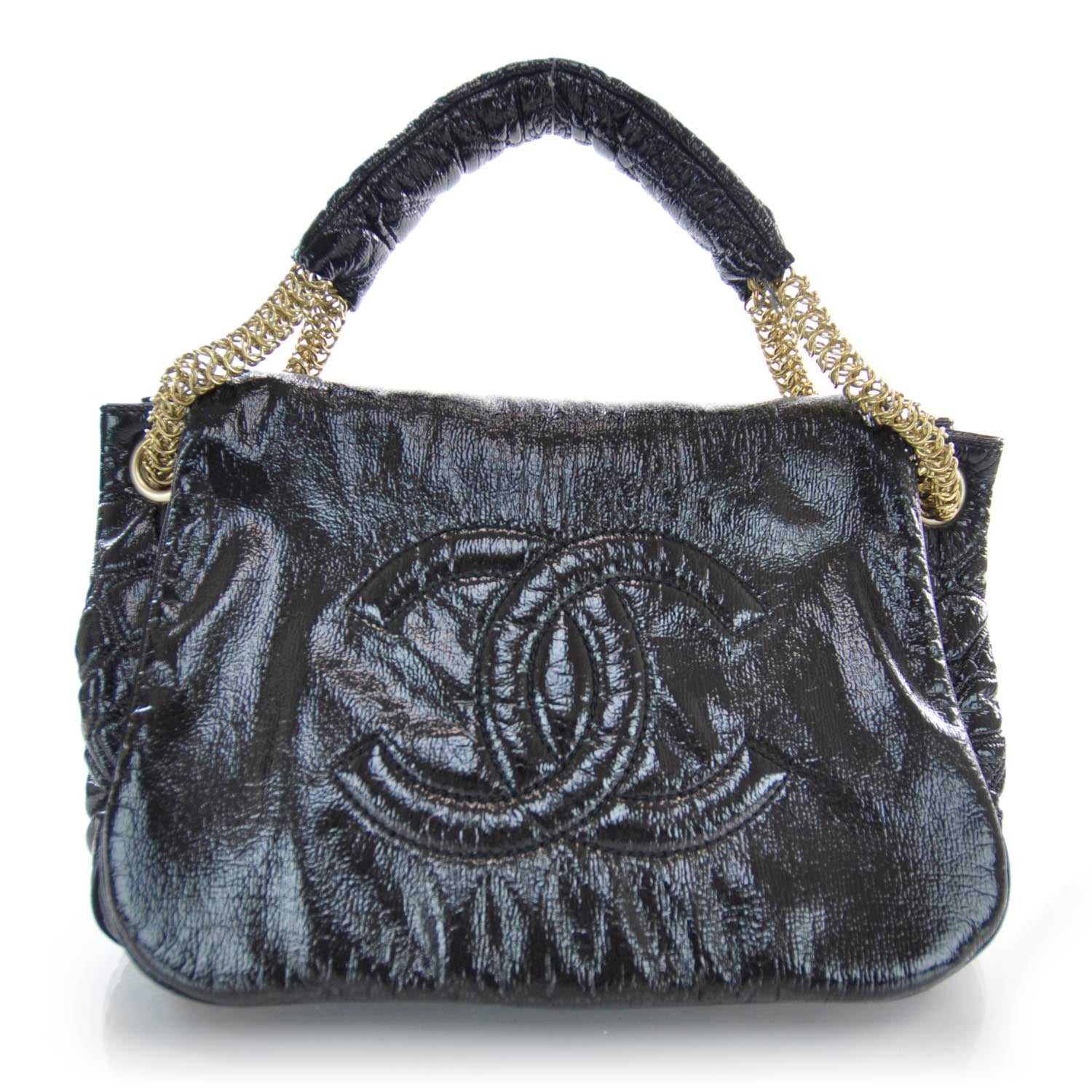 Chanel Vinyl Rodeo Flap Bag Black 1 of 7